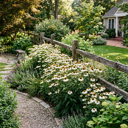 100 White Coneflower Seeds for Planting - Vibrant Heirloom Perennial Garden Floral Decor, Easy to Grow Outdoor Landscape Blooms, Beautiful Coneflower Plants