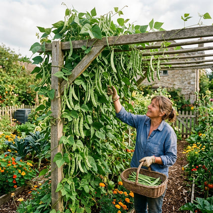 50 Romano Beans Seeds for Planting - Premium Heirloom Romano Beans Seeds for Home Garden