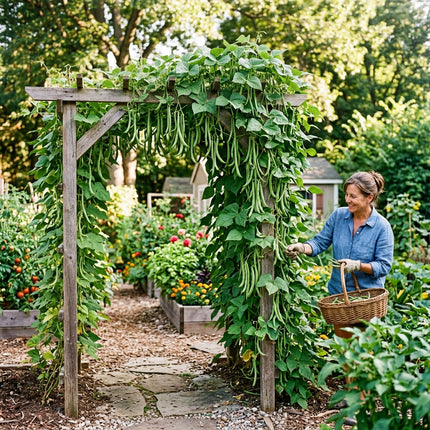 30 Pole Green Beans Seeds for Planting - Premium Heirloom Pole Green Beans Seeds for Home Garden