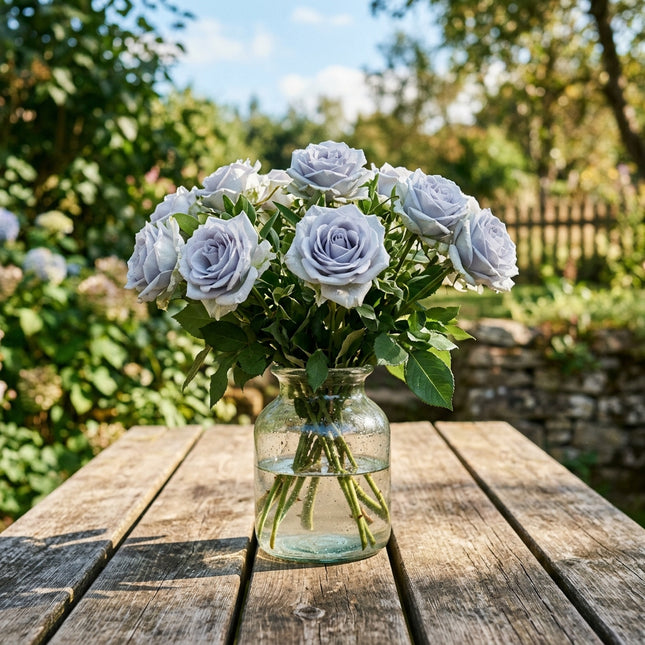 50 Premium Blue Moon Rose Seeds - Beautiful Garden Flowers for Planting