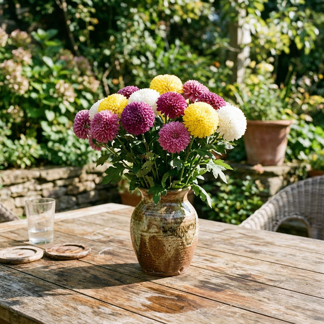 50 Premium Pompon Chrysanthemum Seeds - Beautiful Garden Flowers for Planting