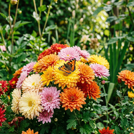 500 Spring Fiesta Chrysanthemum Mix Seeds for Planting - Premium Heirloom Spring Fiesta Chrysanthemum Mix Seeds for Home Garden Blooms