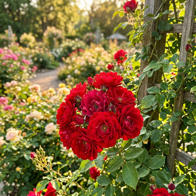 50 Premium Climbing Red Rose Seeds - Beautiful Garden Flowers for Planting