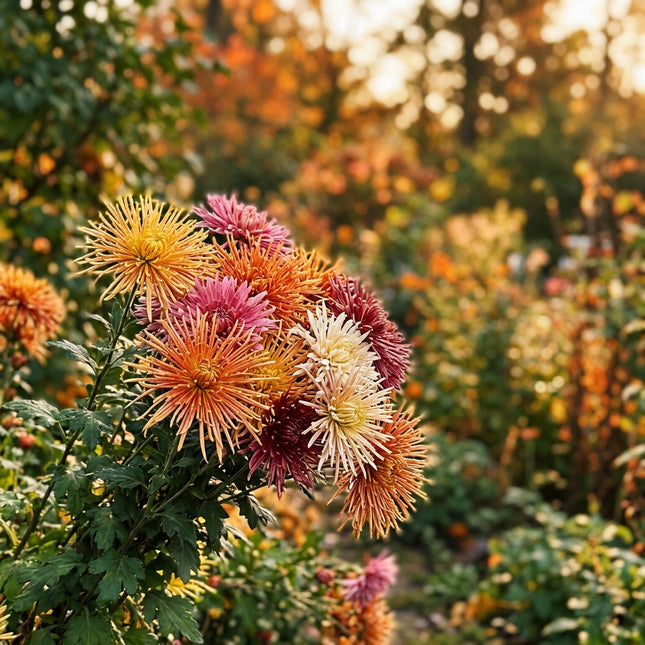 50 Premium Brush Chrysanthemum Seeds - Beautiful Garden Flowers for Planting