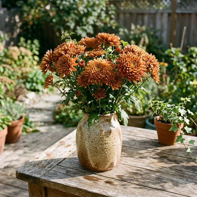 50 Premium Bronze Chrysanthemum Seeds - Beautiful Garden Flowers for Planting