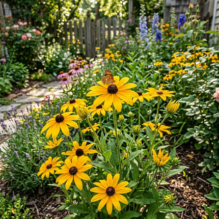 300 Classic Yellow Black Eyed Susan Seeds for Planting - Vibrant Heirloom Perennial Garden Floral Decor, Easy to Grow Outdoor Landscape Blooms, Beautiful Black Eyed Susan Plants