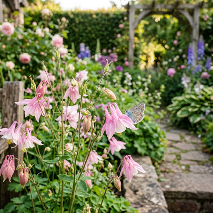 350 Pink Columbine Seeds for Planting - Vibrant Heirloom Perennial Garden Floral Decor, Easy to Grow Outdoor Landscape Blooms, Beautiful Columbine Plants