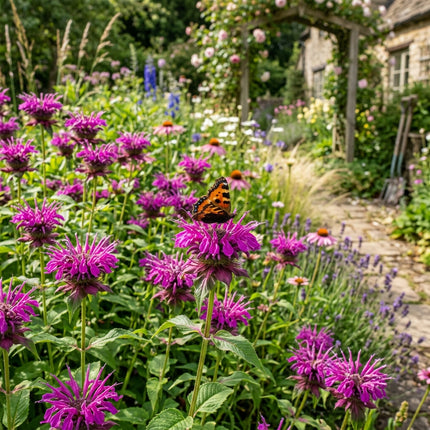 1000 Purple Bee Balm Seeds for Planting - Vibrant Heirloom Perennial Garden Floral Decor, Easy to Grow Outdoor Landscape Blooms, Beautiful Bee Balm Plants