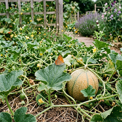 50 Netted Cantaloupe Seeds for Planting - Premium Heirloom Netted Cantaloupe Seeds for Home Garden