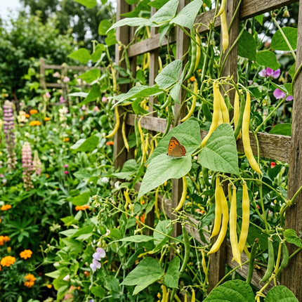 50 Yellow Wax Beans Seeds for Planting - Premium Heirloom Yellow Wax Beans Seeds for Home Garden