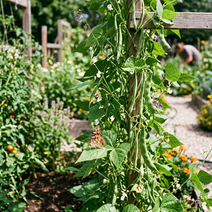 50 Romano Beans Seeds for Planting - Premium Heirloom Romano Beans Seeds for Home Garden