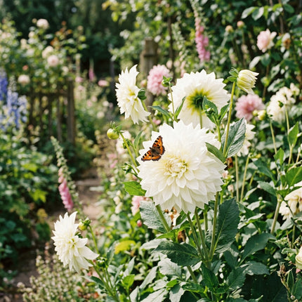 100 Pure White Dahlia Seeds for Planting - Elegant Crisp Blooms