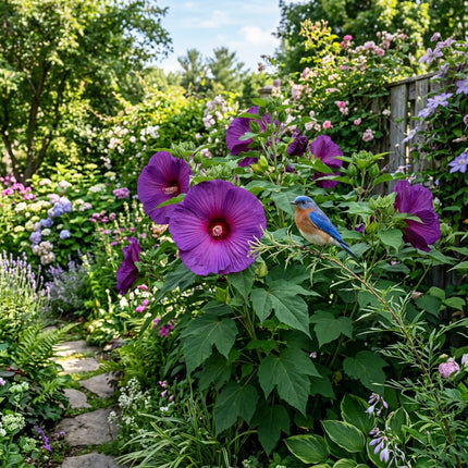 100 Purple Giant Hibiscus Seeds - Beautiful Garden Plants - Easy to Grow