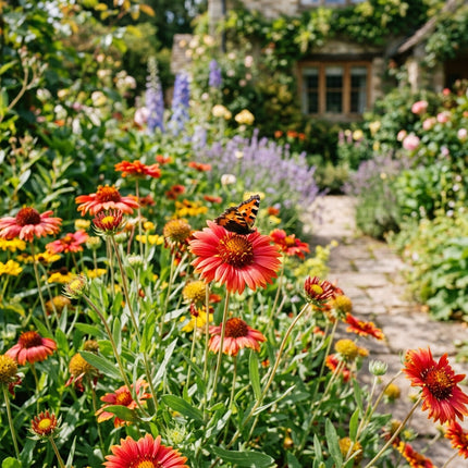100 Red Gaillardia Seeds for Planting - Vibrant Heirloom Perennial Garden Floral Decor, Easy to Grow Outdoor Landscape Blooms, Beautiful Gaillardia Plants