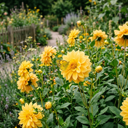 100 Golden Yellow Dahlia Seeds for Planting - Bright Sunny Blooms