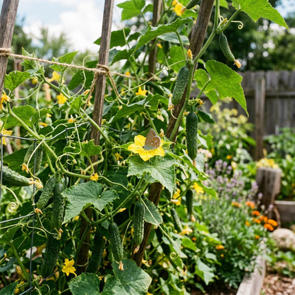 50 Persian Cucumber Seeds for Planting - Premium Heirloom Persian Cucumber Seeds for Home Garden