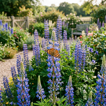 100 Blue Russell Lupine Seeds for Planting - Vibrant Heirloom Perennial Garden Floral Decor, Easy to Grow Outdoor Landscape Blooms, Beautiful Russell Lupine Plants
