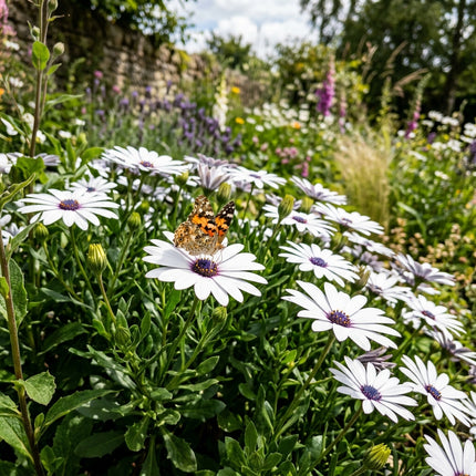 50 Crisp White South African Marigold Seeds for Planting - Elegant Osteospermum - Beautiful Daisy-like Cut Flowers