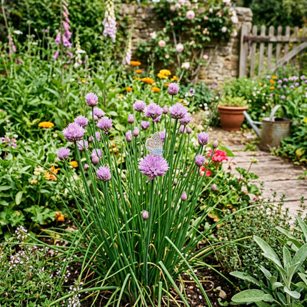 500 Purple Stem Garlic Chives Seeds for Planting - Premium Heirloom Purple Stem Garlic Chives Seeds for Home Garden