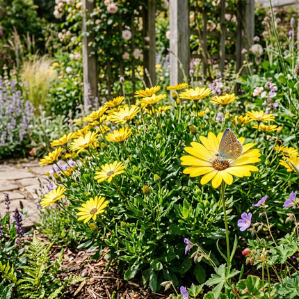 50 Bright Yellow South African Marigold Seeds for Planting - Cheerful Osteospermum - Beautiful Daisy-like Cut Flowers