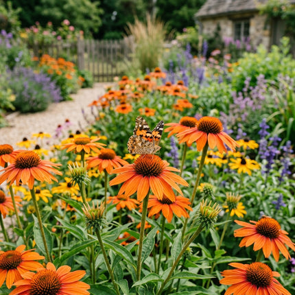 100 Orange Coneflower Seeds for Planting - Vibrant Heirloom Perennial Garden Floral Decor, Easy to Grow Outdoor Landscape Blooms, Beautiful Coneflower Plants
