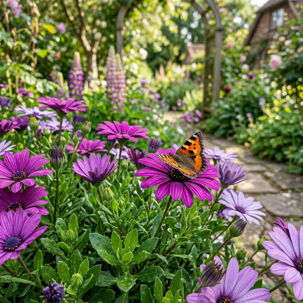 50 Deep Purple South African Marigold Seeds for Planting - Vibrant Osteospermum - Beautiful Daisy-like Cut Flowers