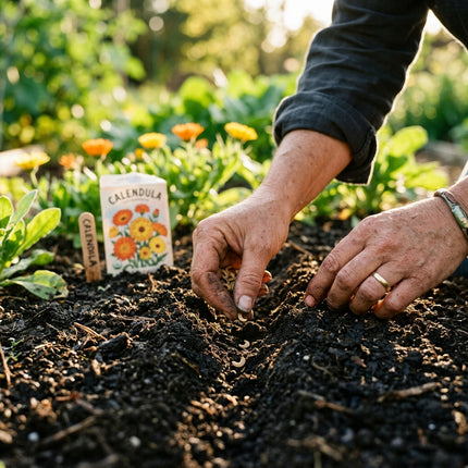Spectacular 50 Calendula Flower Seeds, Orange - Drought Tolerant, Nature Inspired Landscape, Beginner Friendly Planting