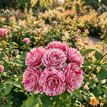 50 Premium Striped Rose Seeds - Beautiful Garden Flowers for Planting