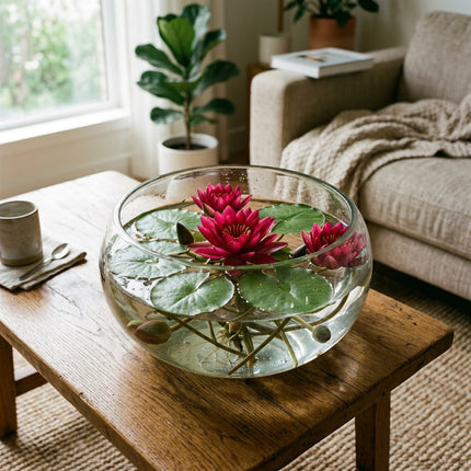 20 Deep Red Bowl Lotus Seeds for Planting - Premium Indoor Aquatic Micro Lotus Seeds for Water Bowls and Ponds
