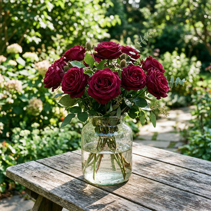 50 Premium Burgundy Rose Seeds - Beautiful Garden Flowers for Planting