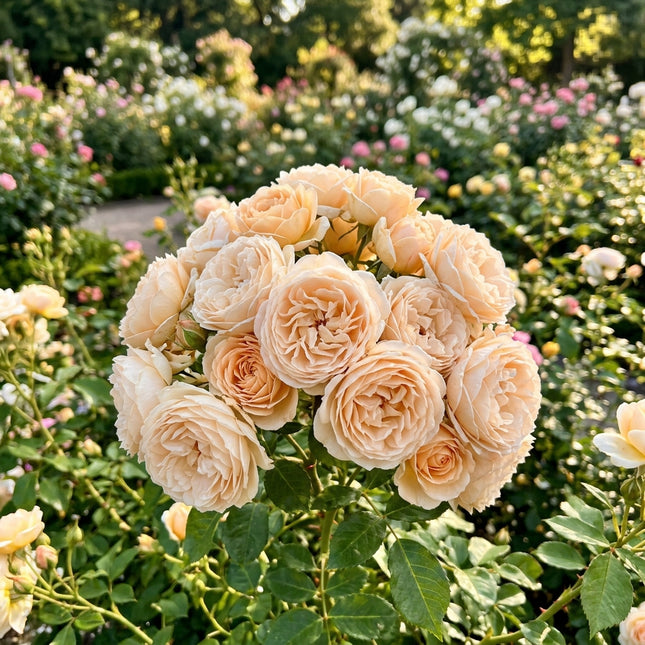 50 Premium Champagne Rose Seeds - Beautiful Garden Flowers for Planting
