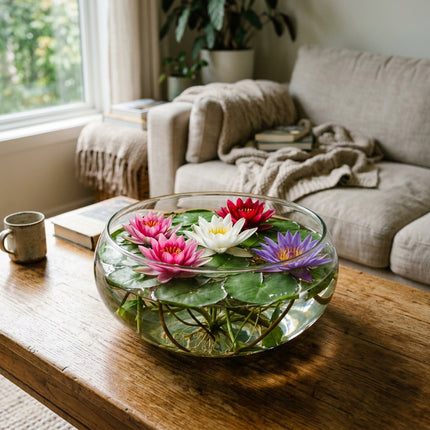 20 Mixed Color Bowl Lotus Seeds for Planting - Premium Indoor Aquatic Micro Lotus Seeds for Water Bowls and Ponds
