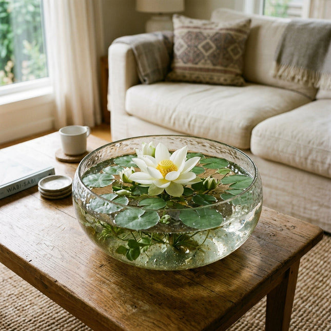 15 Pure White Bowl Lotus Seeds for Planting - Premium Indoor Aquatic Micro Lotus Seeds for Water Bowls and Ponds
