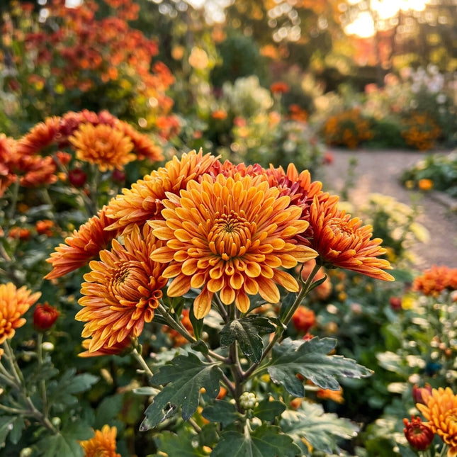 50 Premium Spoon Chrysanthemum Seeds - Beautiful Garden Flowers for Planting
