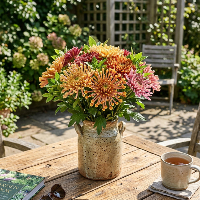 50 Premium Spoon Chrysanthemum Seeds - Beautiful Garden Flowers for Planting