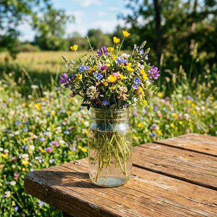 300 Dwarf Wildflower Mix Seeds - Premium Bulk Seed Blend for Easy Outdoor Garden Landscapes