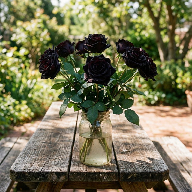 50 Premium Black Rose Seeds - Beautiful Garden Flowers for Planting