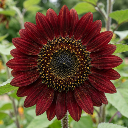 100 Chocolate Cherry Sunflower Seeds for Planting - Deep Chocolate & Burgundy Red Sunflowers - Striking Garden Blooms