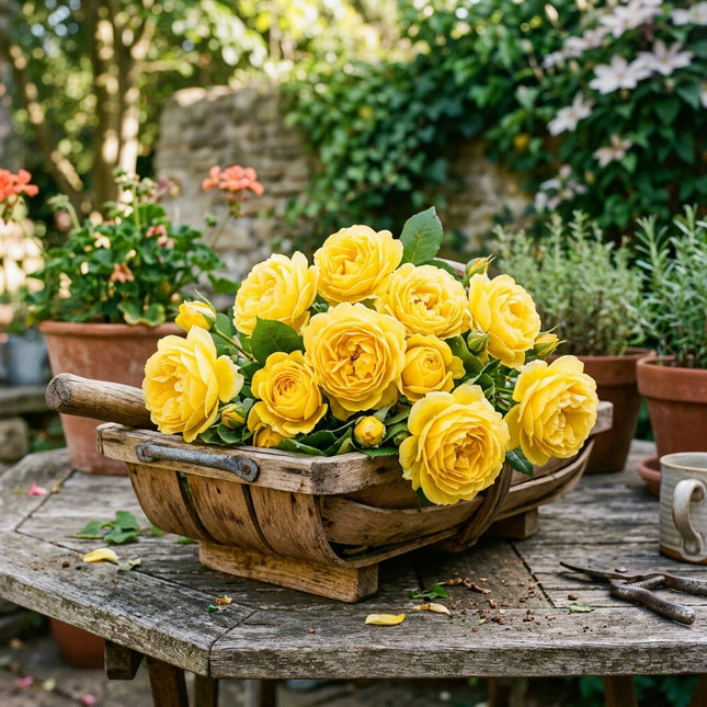 50 Yellow Rose Seeds for Planting - Heirloom Yellow Rose Flower Seeds for Home Garden