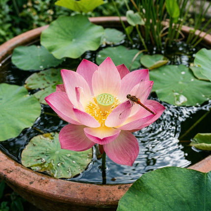 10 Pink Bowl Lotus Seeds for Planting - Premium Indoor Aquatic Micro Lotus Seeds for Water Bowls and Ponds
