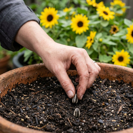 100 Dwarf Sunspot Sunflower Seeds for Planting - Giant Yellow Blooms on Short Stems - Perfect for Pots & Containers