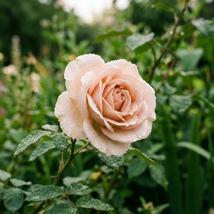 50 Premium Champagne Rose Seeds - Beautiful Garden Flowers for Planting