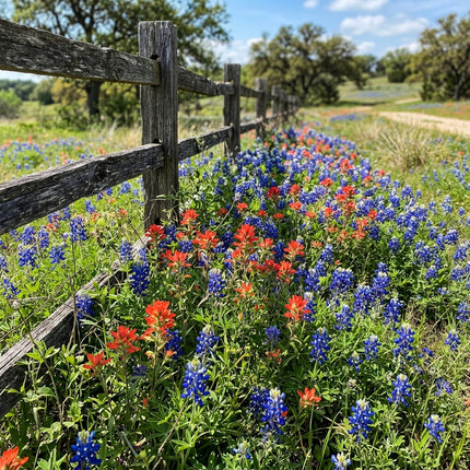 300 Texas Bluebonnet Wildflower Mix Seeds - Premium Bulk Seed Blend for Easy Outdoor Garden Landscapes