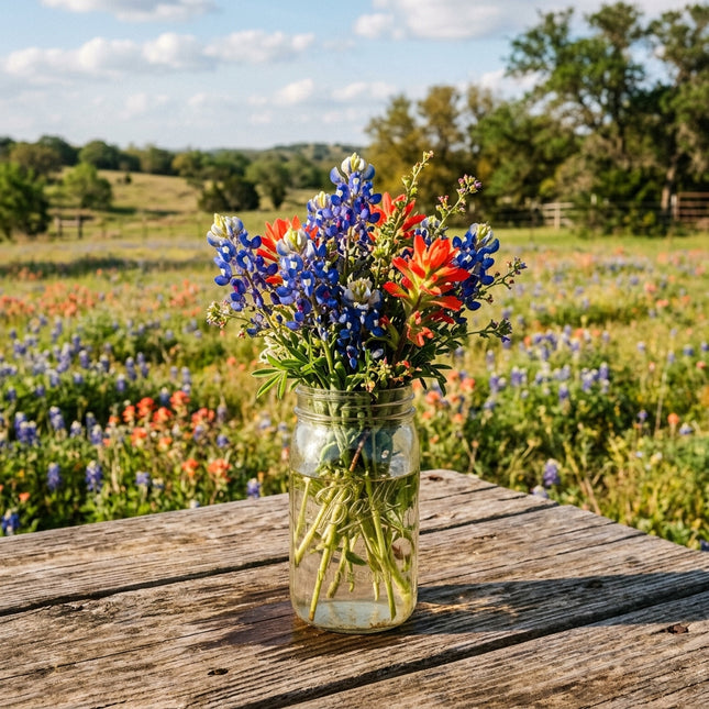 300 Texas Bluebonnet Wildflower Mix Seeds - Premium Bulk Seed Blend for Easy Outdoor Garden Landscapes
