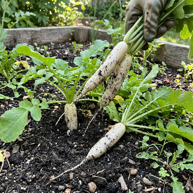 Fast-Growing White Icicle Radish Seeds - 400 Seeds