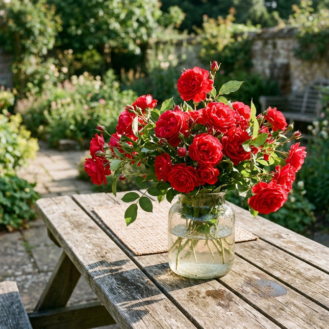 50 Premium Climbing Red Rose Seeds - Beautiful Garden Flowers for Planting