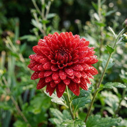 50 Premium Red Chrysanthemum Seeds - Beautiful Garden Flowers for Planting