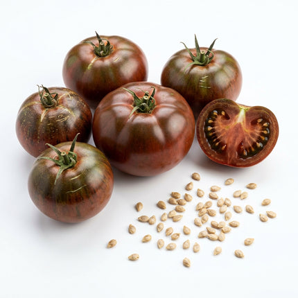 100 Black Krim Tomato Seeds for Planting - Exotic Dark Heirloom Vegetable Seeds for Home Garden - Grow Rich, Smoky & Juicy Tomatoes