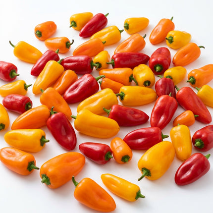 50 Mini Sweet Pepper Seeds for Planting - Colorful & Exceptionally Sweet Seeds for Home Garden - Grow Bite-Sized Snacking Peppers