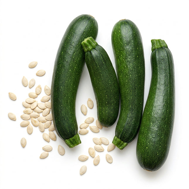 30 Premium Dark Green Zucchini Seeds for Planting - Sweet, Crisp & High Yielding Summer Squash for Home Garden - Heirloom Seeds